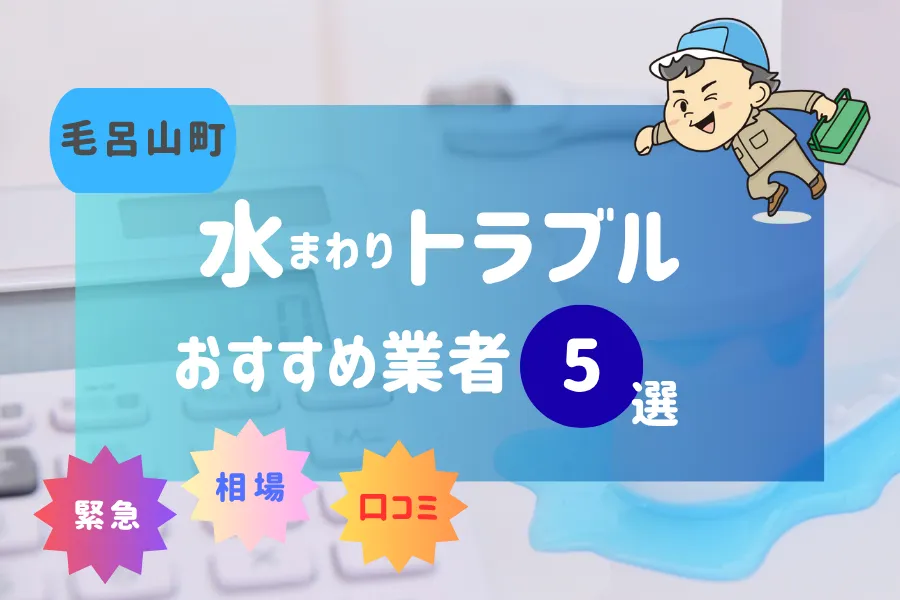 毛呂山町の水漏れ・つまり即日対応！おすすめ業者5選！（トイレ・キッチン・風呂