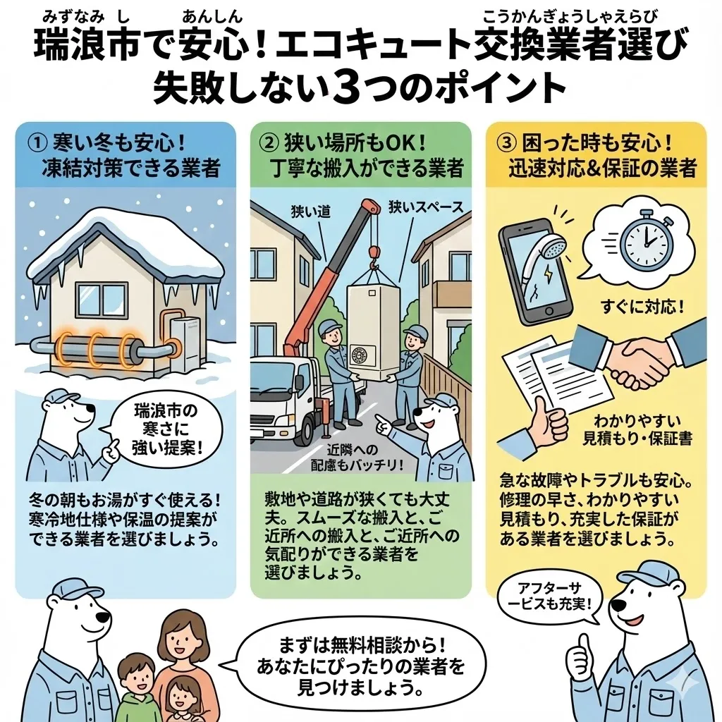 瑞浪市でエコキュート交換業者を選ぶなら？失敗しないおすすめの選び方