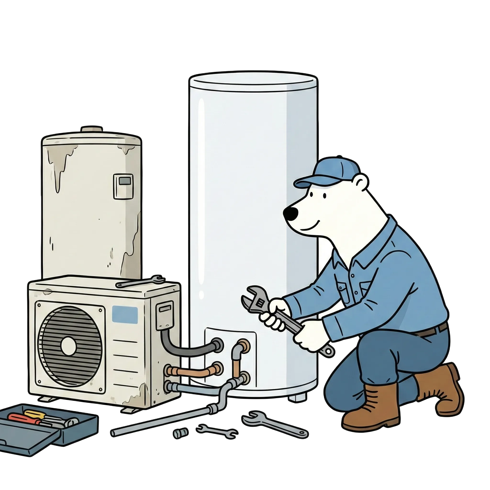 エコキュート交換している様子