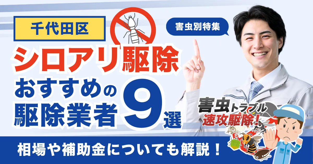 東京都千代田区のシロアリ駆除業者おすすめ9選！相場や補助金についても解説！