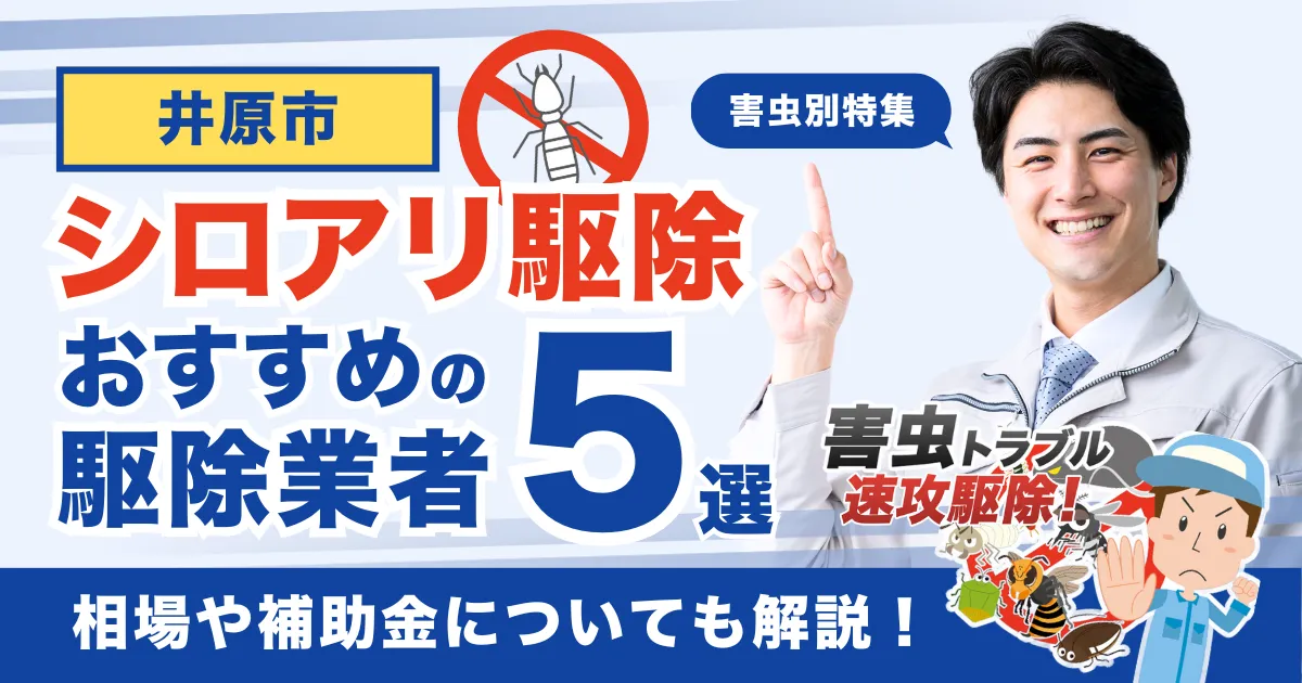 井原市のシロアリ駆除業者おすすめ5選！相場や補助金についても解説！