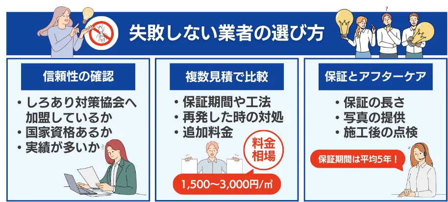 失敗しない害虫駆除業者の選び方