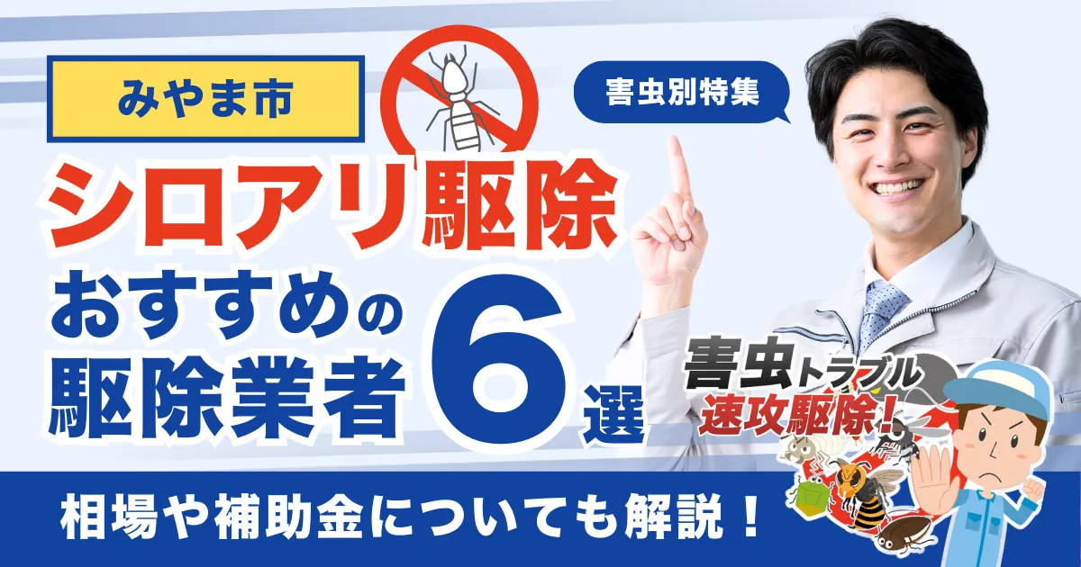 みやま市のシロアリ駆除業者おすすめ6選！相場や補助金についても解説！