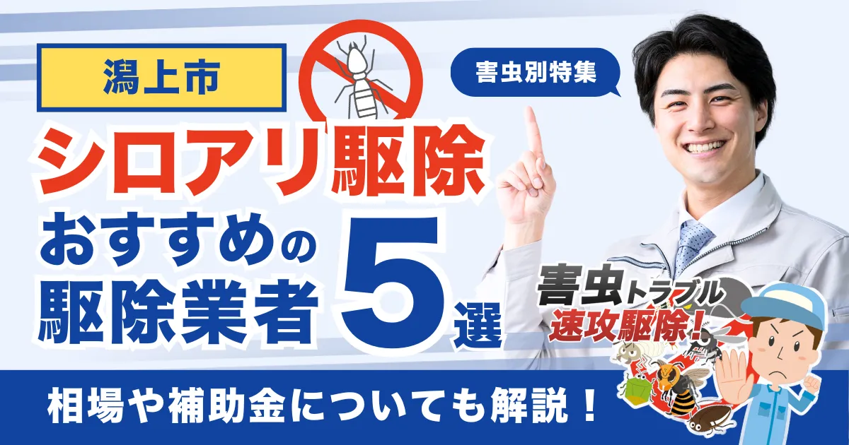 潟上市のシロアリ駆除業者おすすめ5選！相場や補助金についても解説！