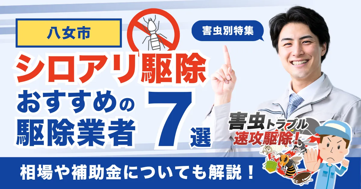 八女市のシロアリ駆除業者おすすめ7選！相場や補助金についても解説！