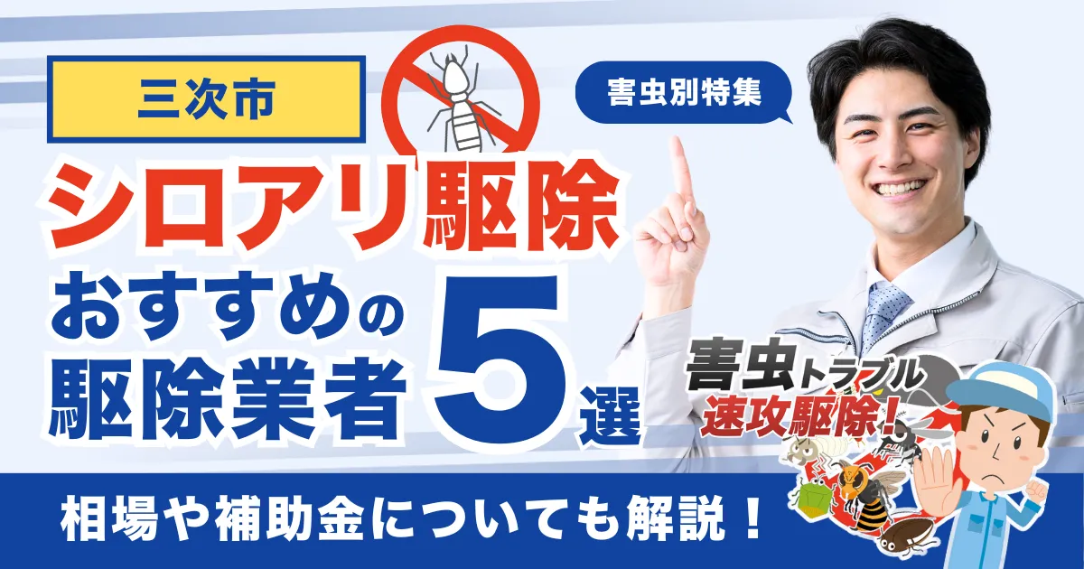 三次市のシロアリ駆除業者おすすめ5選！相場や補助金についても解説！